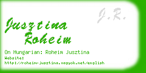 jusztina roheim business card